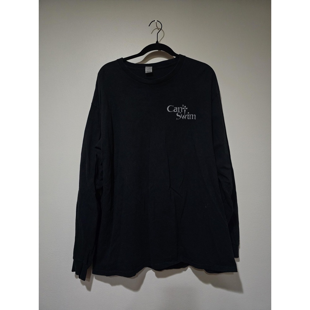 Can't Swim‎ Change of Plans Shirt XL Black Long Sleeve Skeleton Band Tee Gildan